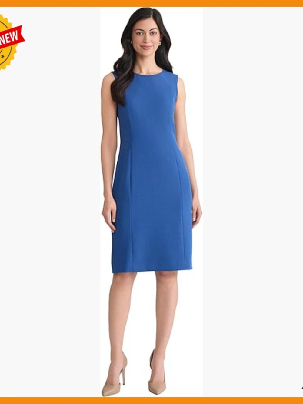 Stretch Crepe Seamed Sheath Dress for Work & Special Occasions